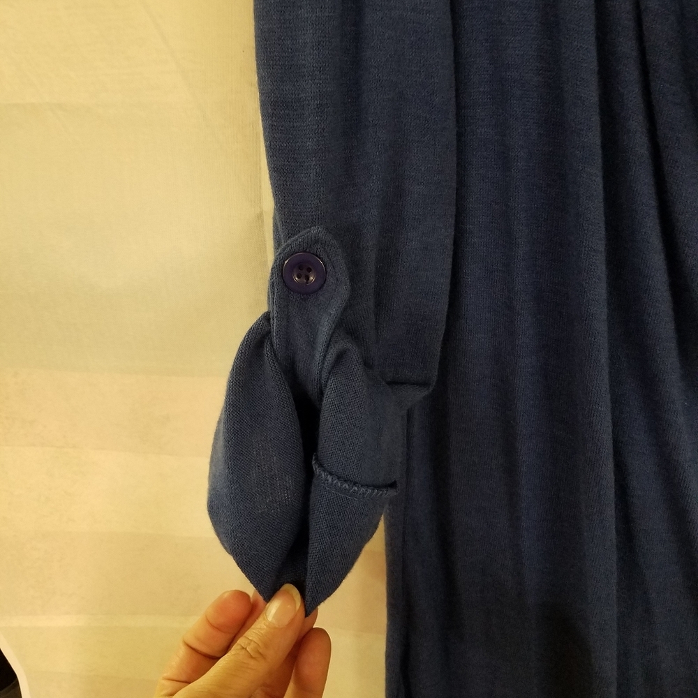 Cowl Neck Layered Sweater XXL Blue - Picture 5 of 9